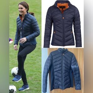 Flawed Gem-Navy Barbour 'Longshore' Quilted Jacket-ASO Kate Middleton Royal